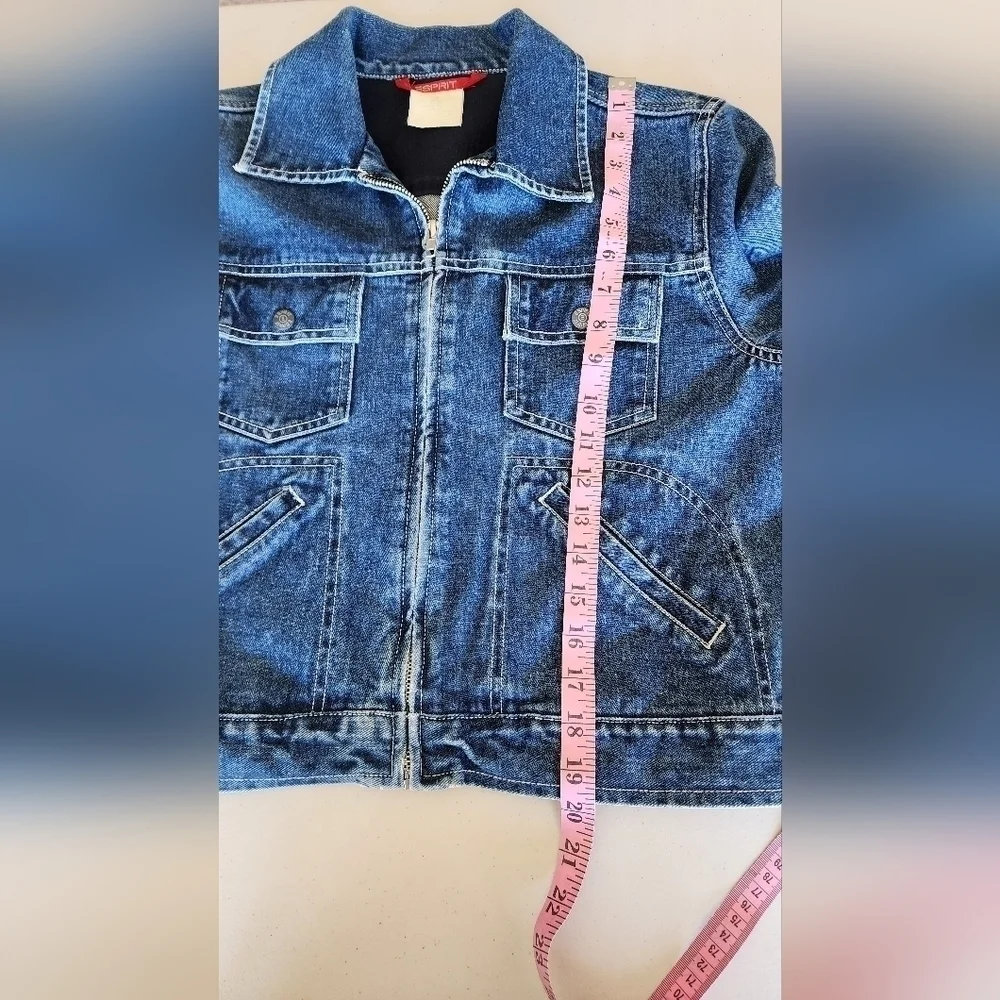 Vintage Y2k E Spirit Denim Jacket 100% Cotton Women's Sz M. - Picture 3 of 5